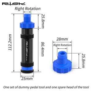 Risk Bicycle Dummy Pedal Tools MTB Road Bike Rear Shift Chain Disk Virtual Pedal Repair Tool for Drivetrain Crank Rotation etc.