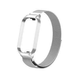 Milanese Strap With Frame For Xiaomi Mi Band 9 Active Metal Protector Case Bumper Magnetic Loop Bracelet For Redmi Band 3 Correa