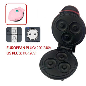 Mini home donut making machine double-sided heating non stick coating fast production DIY breakfast for families and children