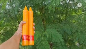 เทียนพรรษา เบอร์ 15 คู่ ขนาด 1.8 นิ้ว x 13 นิ้ว เทียนเหลือง ถวายวัด กลมเรียบ เทศกาล เข้าพรรษา ทำบุญ สังฆทาน เทียนพรรษาคู่