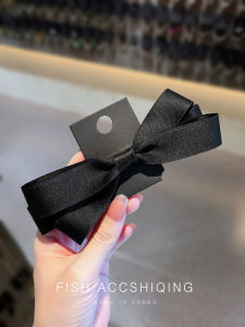 Elegant Large Butterfly Knot Hair Clip Spring Loaded Back of Head Barrette Stylish Hair Accessories Simple Style Commute Use