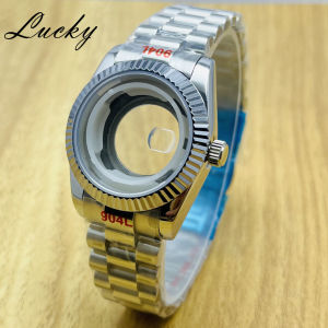  31mm for NH05 Ladies Curved Watch Case 904L Stainless Steel Sapphire Glass Fit NH05 NH06 Movement Accessory