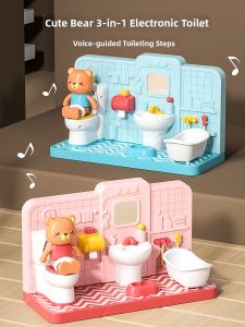 Mini Interactive Toilet and Bathtub Toy Set