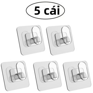 Móc Treo Tường Chịu Lực Dày Dặn Không Để Lại Vết Tích Dán Chắc Chắn Không Cần Khoan Đa Năng Dùng Cho Ký Túc Xá Nhà Bếp Phòng Tắm Móc Treo Quần Áo