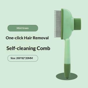 Soft Bristle Self Cleaning Pet Brush Gentle Skin Safe Grooming Comb for Sensitive Skin Dogs Cats