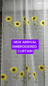 SUNFLOWER DESIGN WHOLE CURTAIN HOME DECOR SIZE 100*250 CM
