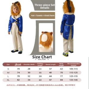 Halloween Cosplay Costume Royal Beast Fiery Renaissance King Knight