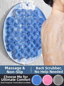 Back Scrubber Bath Brush Lazy Person Wall-Mounted Suction Design