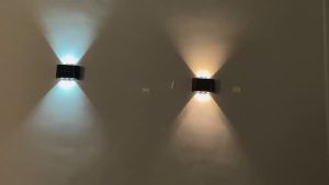 2PCS 10LED ไฟโซล่าเซลล์ โคมไฟติดผนัง พลังงานแสงอาทิตย์ Solar Light สำหรับกลางแจ้ง โคมไฟติดผนังภายนอก