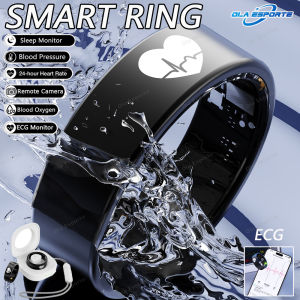 New ECG Smart Ring Men Women Charging Box Body temperature Blood pressure Health Monitor 5ATM Waterproof Remote Control Rings