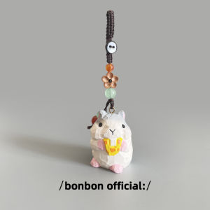 Wood Carving Mouse Zodiac Keychain Backpack Bag Pendant Car Key Holder Friend Birthday Gift Creative Cultural Gift