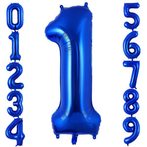 40 Inch Dark Blue Number Balloons Big Huge Foil Helium Birthday Party Celebration Decoration Large Globos