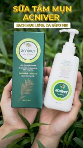 Sữa Tắm Mụn Acniver Giảm Mụn Lưng Ngực Mông Giúp Làm Sạch Da Toàn Thân Loại Bỏ Bụi Bẩn Dầu Nhờn Thông Thoáng Lỗ Chân Lông Chai 210ml