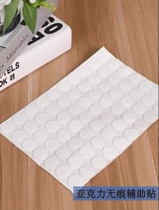 12 แผ่นกลม กาวสองหน้าแบบใส ผ่านมีติดแน่นทนนาน ไม่หลุด กาวติดแบบใส