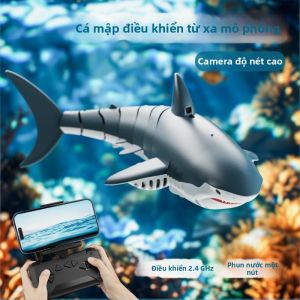 LIWAN | Đồ Chơi Cá Mập Có Camera Phun Nước Điều Khiển Từ Xa Cho Bé Mùa Hè