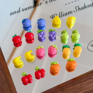 Hoa Tai Bằng Sứ Sinh Học Chống Dị Ứng Hình Trái Cây Dễ Thương Cho Bé Gái Trang Sức Tai Nhỏ Gọn Màu Sắc Dopamine Chăm Sóc Lỗ Tai