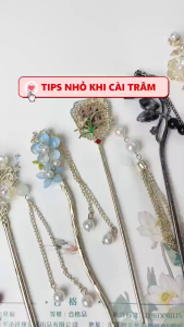 Trâm Cài Tóc Cổ Phong Nữ – Trâm Chữ U / Trâm Đơn Đính Hoa Cao Cấp LILA TRAMFO