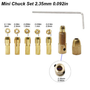 Bộ Mâm Cặp Khoan Mini Khớp Nối Trục Động Cơ Điện Phù Hợp Với Mũi Khoan Xoắn Nhỏ Ống Kẹp Bằng Đồng Thau Phụ Kiện Kẹp Mũi Khoan Bộ Chuyển Đổi Đai Ốc
