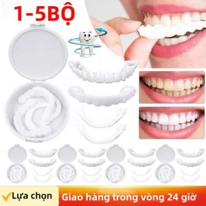 1-5 Bộ Trên Dưới Tạm Thời Răng Giả Đựng Mỹ Phẩm Răng Giả Nụ Cười Veneers Chụp Giả Răng Dành Cho Răng Giả Nẹp