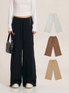 SMFK | Cross Statue Pagoda Design Wide Legged Comfortable Casual Sport Pants