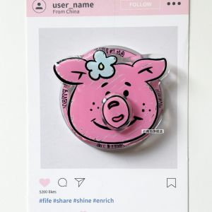 Samsung S25 Ultra Magnetic Attraction Phone Case with Stand Cute Pig Design Protective Cover Anti-Fall for S24 plus S23FE S21 S22 Note20