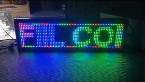 Running Text P10 2 Panel Ukuran 21x69 cm Outdoor