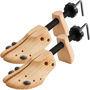 Shoe Trees Wooden Shoe StretcherAdjustable in Length and Width Size for Men and Women Wood Shaper Stretches Length & Width