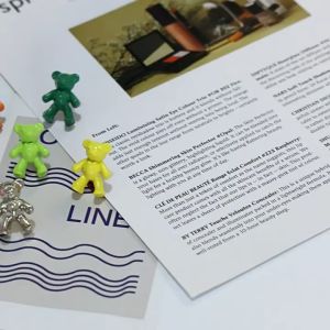 MallMainan-P611 Kancing Pengecil Jeans Beruang Bahan Metal Tombol Penutup Pinggang / Set Kancing Jeans Cute Bear Aksesoris Fashion