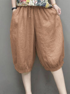 HUAXUNRAN | Cotton Linen Loose Fit Wide Leg Pants Summer New Style Slimming