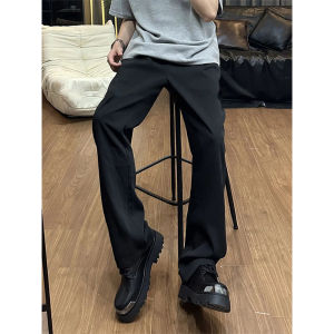 Cleanfit Black 517 Micro Flared Straight Leg Pants Ice Silk Mens Summer Slim Fit Casual Trousers Youth Fashion Low Waist