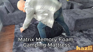 Memory Foam Sleeping PadSoft Warm Non-Slip Camping Mattress Topper with Retaining for Outdoor&Home