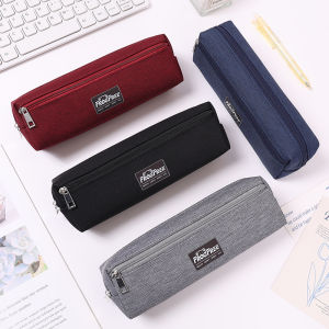 Canvas Pen Bag Customized Color Printing Large Capacity High School Students Simple Stationery Box Boys Primary School Students Lovely Pencil Box Retro