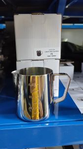 [SG STOCKS] Stainless Steel Milk Frothing Pitcher 350ml | Espresso Steaming Pitcher Small Milk Pitcher for Espresso Machine | Milk Frothing Cup Stainless Steel Milk Frother Cup | Metal Pitcher for Steaming Milk [Made For Drinkers]