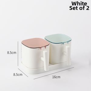With Lid And Spoon Seasoning Container