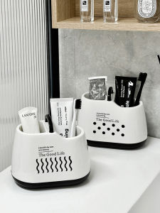 Luxury Wall Mount No-Drilling Toothbrush and Cup Holder