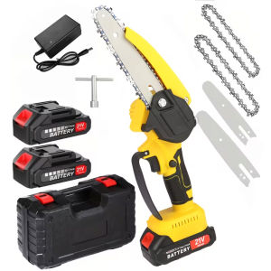Heavy Duty Cordless Chainsaw Cuts 30cm Diameter Wood 8/6Inch Brushless Electric Chain Saw with Fast Charger