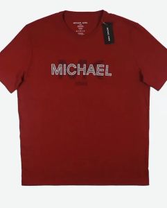 MICHAEL KORS MENS RED CREW NECK SHORT SLEEVE T-SHIRT SIZE L