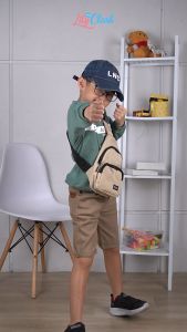 Lily And Clark Celana Pendek Warna Coklat Khaki Keren OOTD Anak Laki-Laki CP01