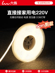 220V Direct Connected Driverless COB Light Strip  Linear Ceiling Mounted Self Adhesive Living Room Lighting