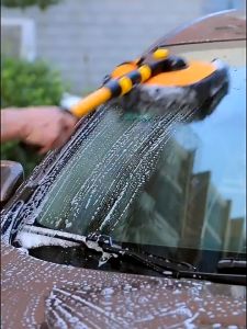 Three-Section Telescopic Car Washing Mop Elastic Rotation Multi-Function Car Wash Clean Mop Car Cleaning Tool Retractable Car Wash Cleaning Brush