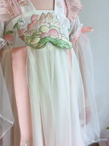 Đầm hán phục công chúa màu hồng cho bé gái(from dáng nhỏ)