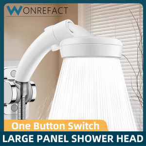 Pressurized Handheld Shower Head with 360° Flexible Rotation | Large Outlet Fine Hole Spraying Double Anti-Blocking Showerhead for HDB Bathroom