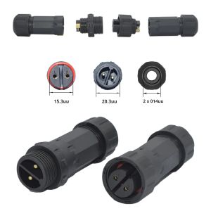 IP68 ไฟฟ้ากันน้ํา Connector สายไฟ 2/3/4/5 Pin กลางแจ้งปลั๊กตรง Quick สกรูตัวนํา Connector