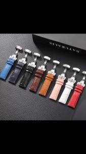 Quick Release Leather Watch Strap 16mm 18mm 20mm 22mm 24mm for Omega for Seiko Watch Band Business Men Butterfly Buckle Straps