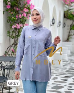 (2oN) MDLY VALENCIA  Baju Kemeja Atasan Katun wanita Valencia Shirt By Mdly. Nazra Sha