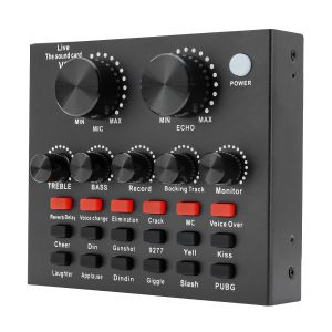 V8 Sound Card Voice Change Live Streaming Singing Karaoke Headset Live External Sound Card Record For Mobile Home KTV Computer