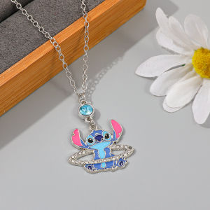 การ์ตูนอะนิเมะสติทช์ไรน์สโตนจี้สร้อยคอแฟชั่นผู้ชายผู้หญิงเครื่องประดับเหมาะสำหรับเป็นของขวัญวันเกิดสำหรับเพื่อน