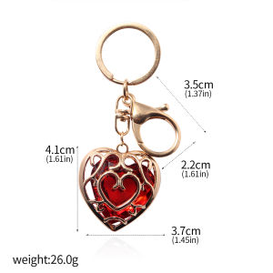 Zeldas Tears of The Kingdom Green Red Sapphire Heart Necklace Pendant Keychain Toy Fan Gift