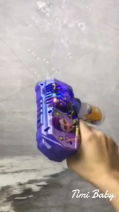 Timi Baby K.pop Hunter Bubble Gun with lights Bubble maker Handheld bubble for kids