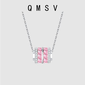 QMSV | Pink Diamond S925 Sterling Silver Luxury Niche Necklace